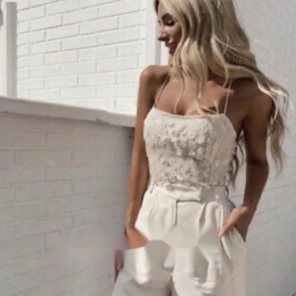 Zara Cream Lace Bodysuit
